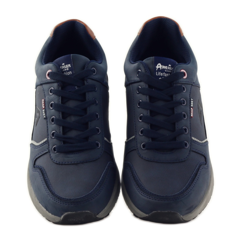 American Club Scarpe sportive da uomo American 610184 sneakers blu navy 4
