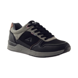 American Club American 610184 scarpe sportive da uomo nere nero grigio 1