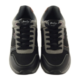 American Club American 610184 scarpe sportive da uomo nere nero grigio 4