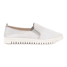 Goodin Sneaker slip-on grigio chiaro con inserti flessibili 1