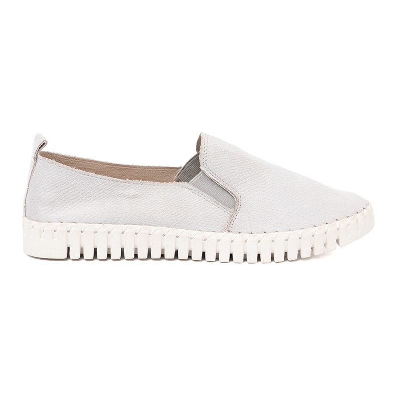 Goodin Sneaker slip-on grigio chiaro con inserti flessibili 1