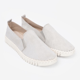 Goodin Sneaker slip-on grigio chiaro con inserti flessibili 2