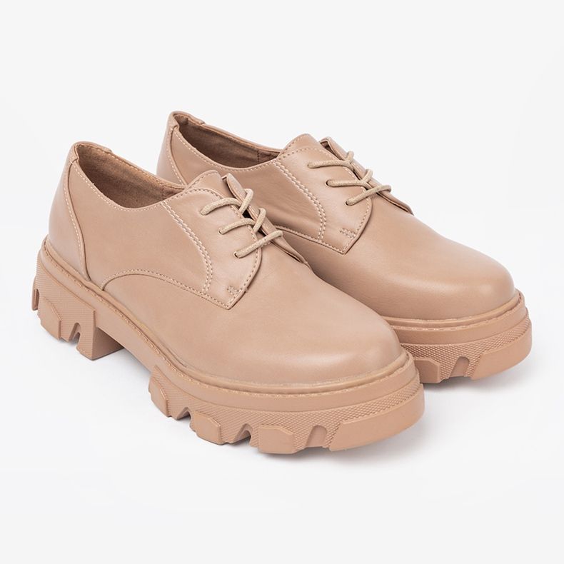 Shelvt Scarpe legate al beige sulla piattaforma 2