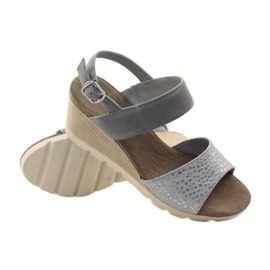Sandali Caprice scarpe da donna 28701 grigio 3