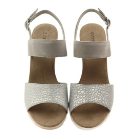 Sandali Caprice scarpe da donna 28701 grigio 4