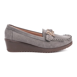 Shelvt Scarpe grigie con orsacchiotto dorato grigio 2