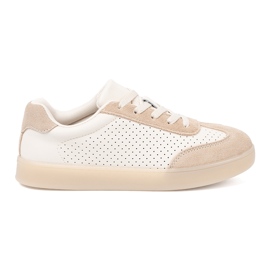 Sergio Leone Sneaker da donna Openwork Light Beige 1