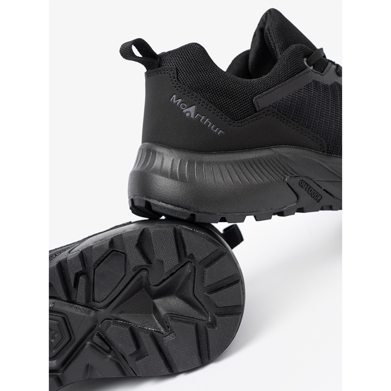 Shelvt Sneaker nere con una tomaia da uomo tessile da uomo nero 1
