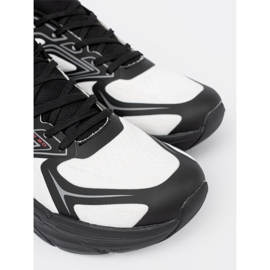 Shelvt Comotti scarpe sportive bianche e nere con struttura a rete McArthur 1