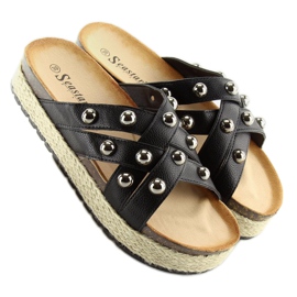 Espadrillas nere CK22P pantofole nere nero 2