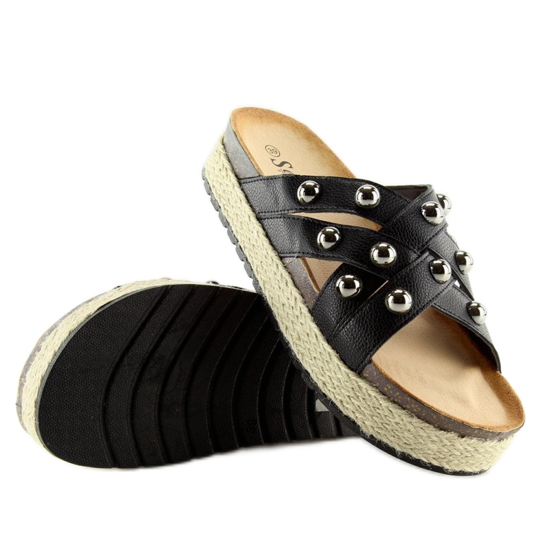 Espadrillas nere CK22P pantofole nere nero 1