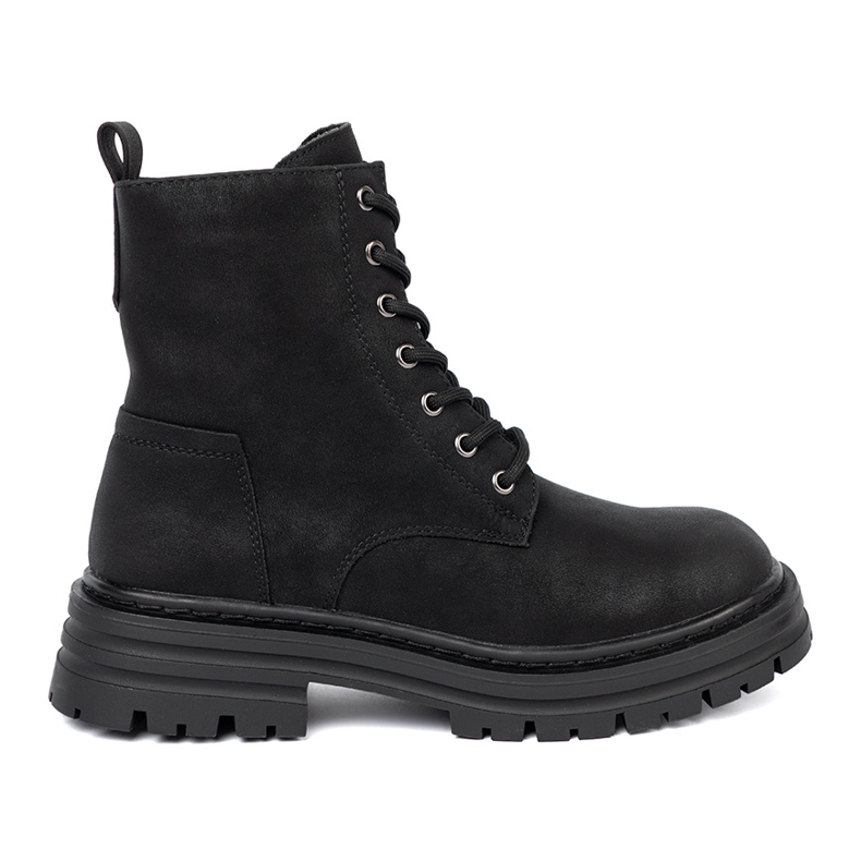 Scarpe da donna nera con allacciatura e battistrada Sergio Leone nero 2