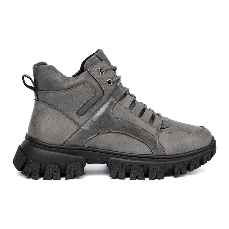 Sergio Leone Spesso di pizzo -Up Stropper con suola spessa grigio 2