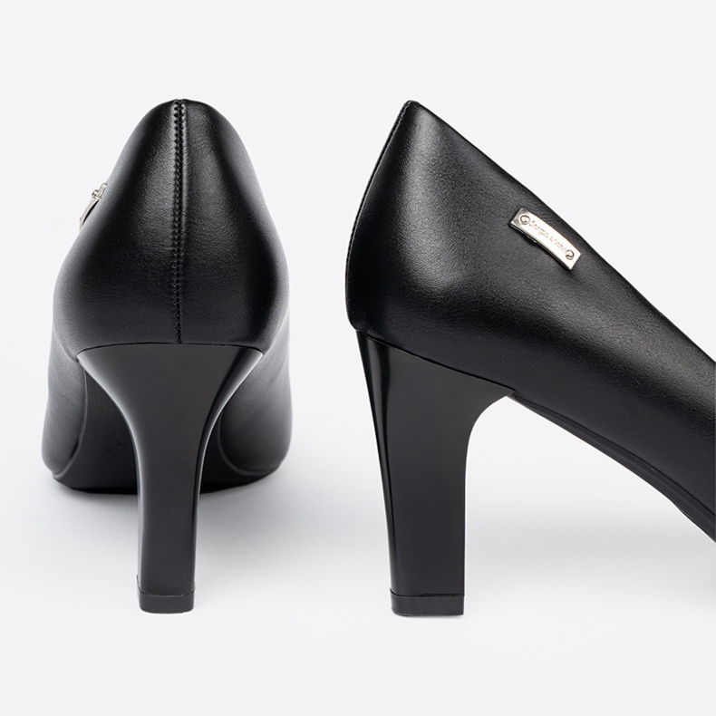 Elegante tacchi neri alti Sergio Leone nero 1