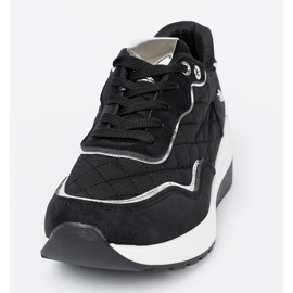Shelvt Sneakers con zeppa da donna nere nero 1