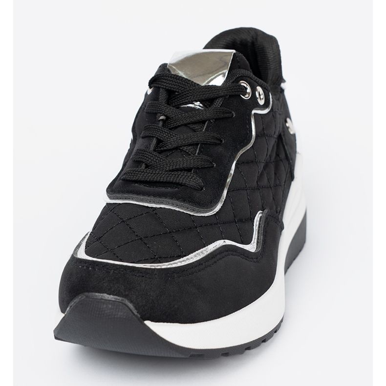 Shelvt Sneakers con zeppa da donna nere nero 1
