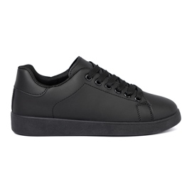 Shelvt Sneaker nere con finitura opaca e allacciatura nero 2