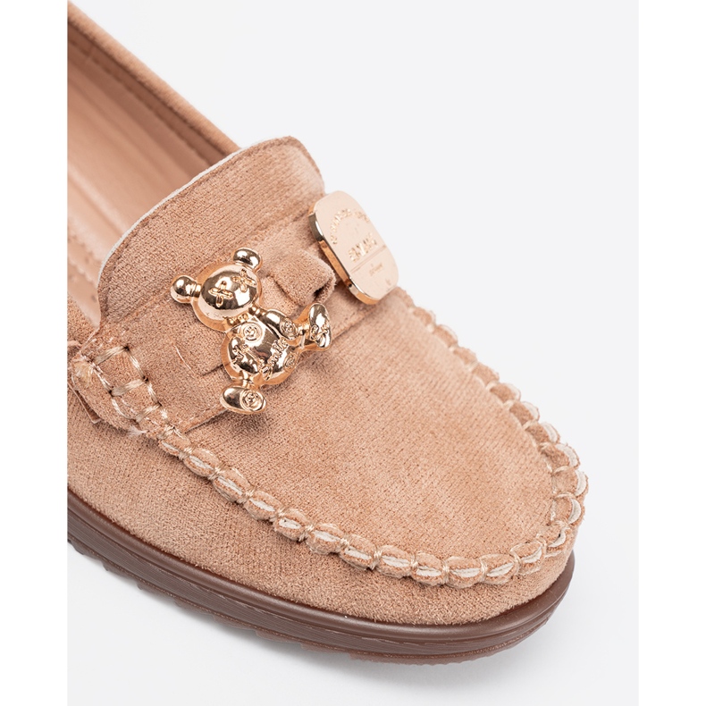 Shelvt Scarpe beige per zeppe in pelle scamosciata 1