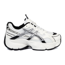 Shelvt Sneaker comode bianche e bianche con una maglia 2