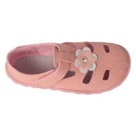 Pantofole per bambini Befado 535P005 rosa con fiore 2