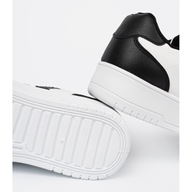 Shelvt Eleganti scarpe da ginnastica in bianco e nero con inserti glitter 2