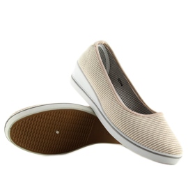 Oro c21v Ballerine con zeppa oro marrone giallo 2