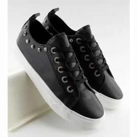Nero BL122p Sneakers nere con zirconi 2