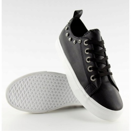 Nero BL122p Sneakers nere con zirconi 1