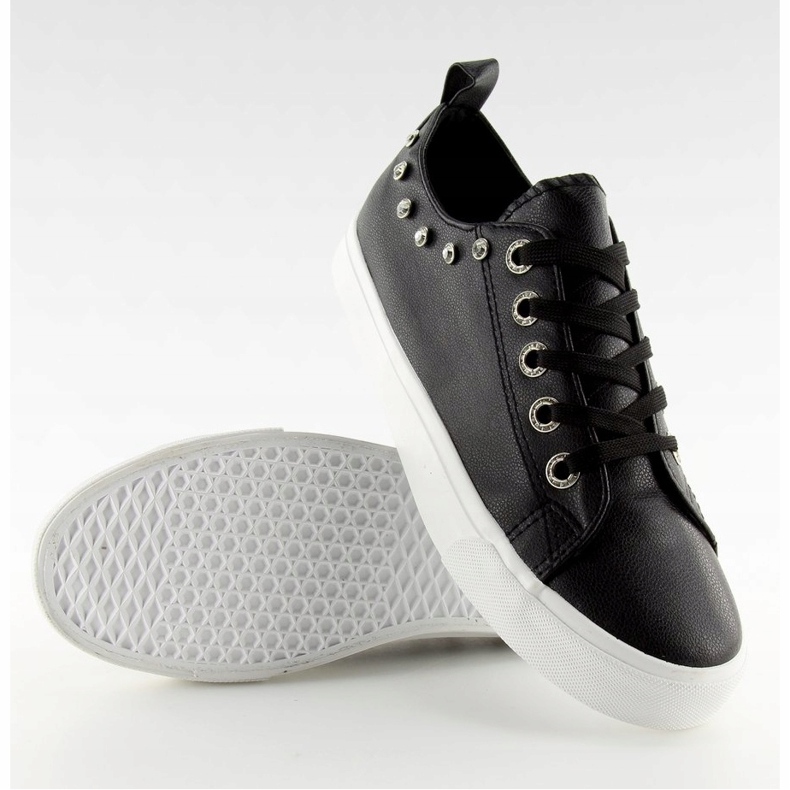 Nero BL122p Sneakers nere con zirconi 1