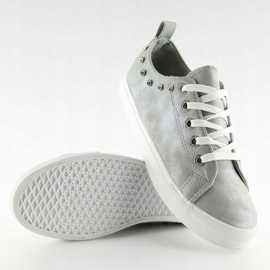 Grigie BL122p Sneakers grigie con zirconi grigio 1