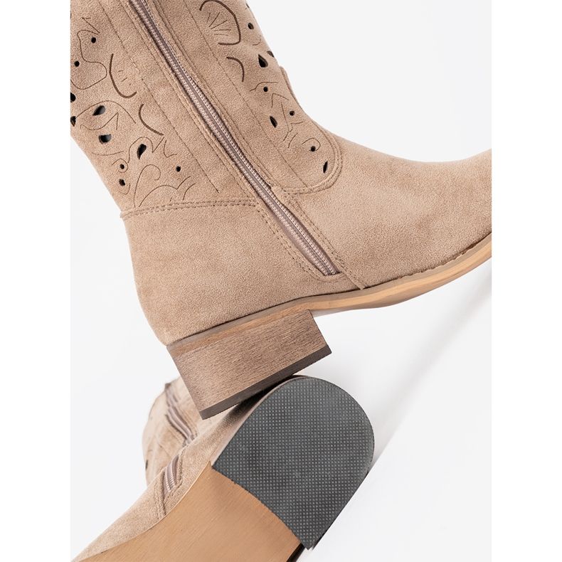 Seastar Stivali beige in pelle scamosciata al ginocchio 1