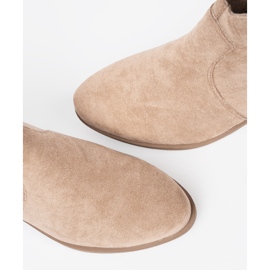 Seastar Stivali beige stivali da cowboy in pelle scamosciata 1