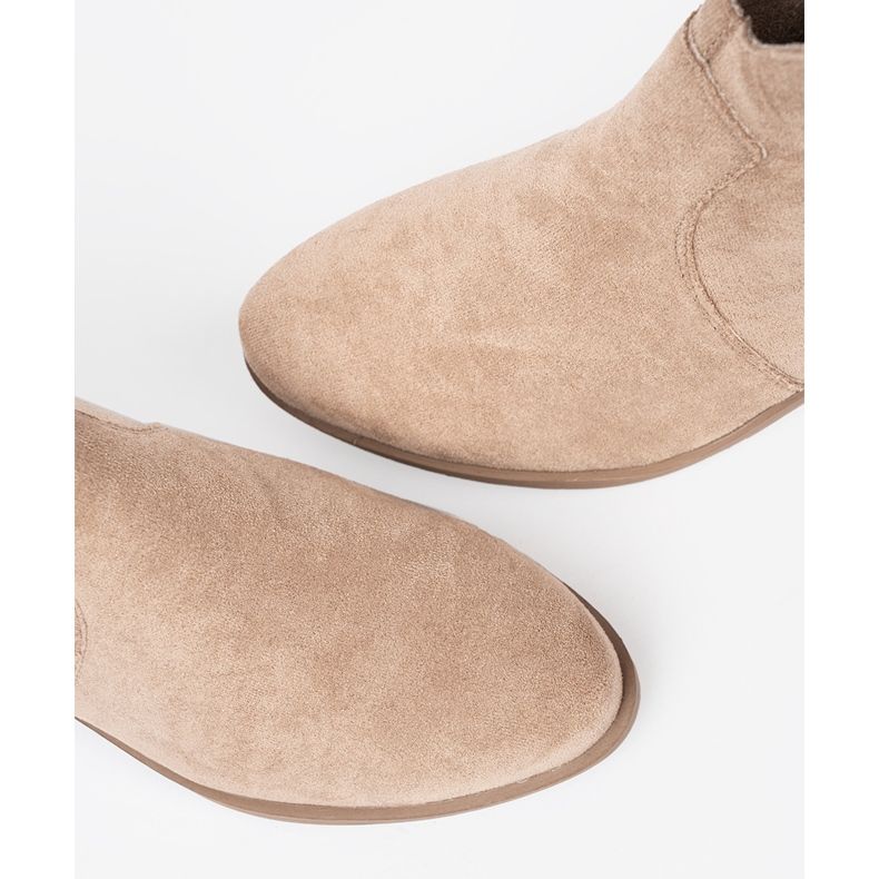 Seastar Stivali beige stivali da cowboy in pelle scamosciata 1