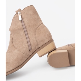 Seastar Stivali beige stivali da cowboy in pelle scamosciata 2