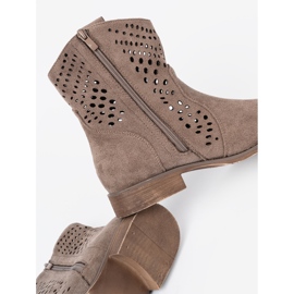 Seastar Stivali open beige scuri in stile cowboy 1