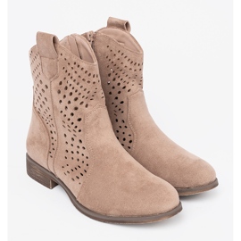 Seastar Stivali openwork beige in stile cowboy 1