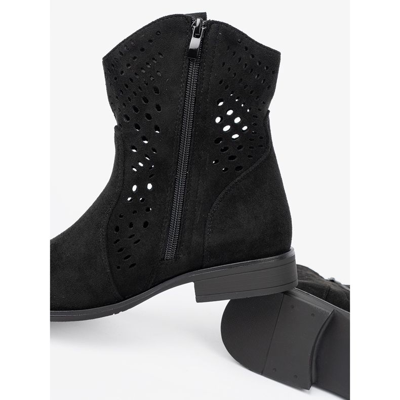 Seastar Stivali di lavoro open neri in stile cowboy nero 1
