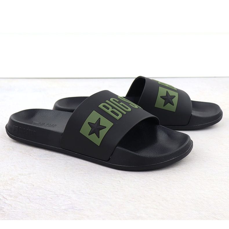 Black Big Star SS174359 Black Beach Slifors maschile nero 1
