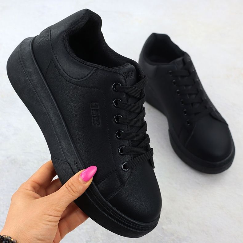 Scarpe sportive femminili sulla piattaforma Black Big Star SS274244 nero 1
