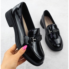 Scarpe da donna in pelle varnicate black vinceza 39957 nero 1