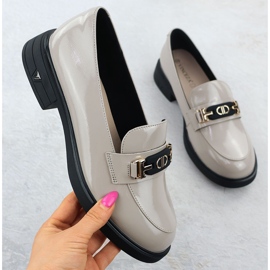 Scarpe in pelle da donna Varnished Beige Vinceza 39957 1