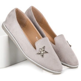 Bestelle Signori slip-on con una stella grigio 2