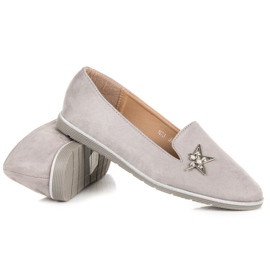 Bestelle Signori slip-on con una stella grigio 1