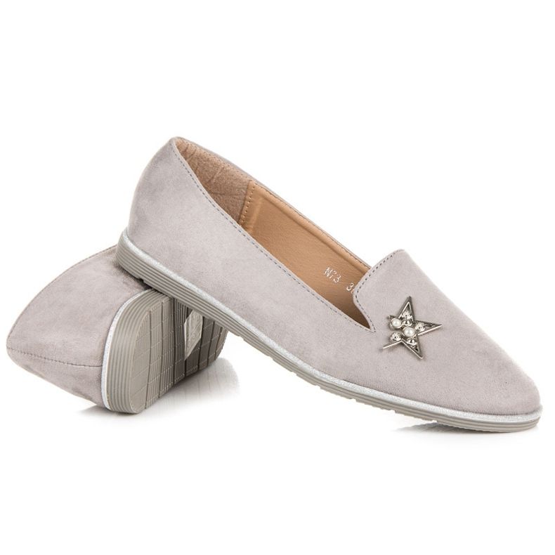 Bestelle Signori slip-on con una stella grigio 1