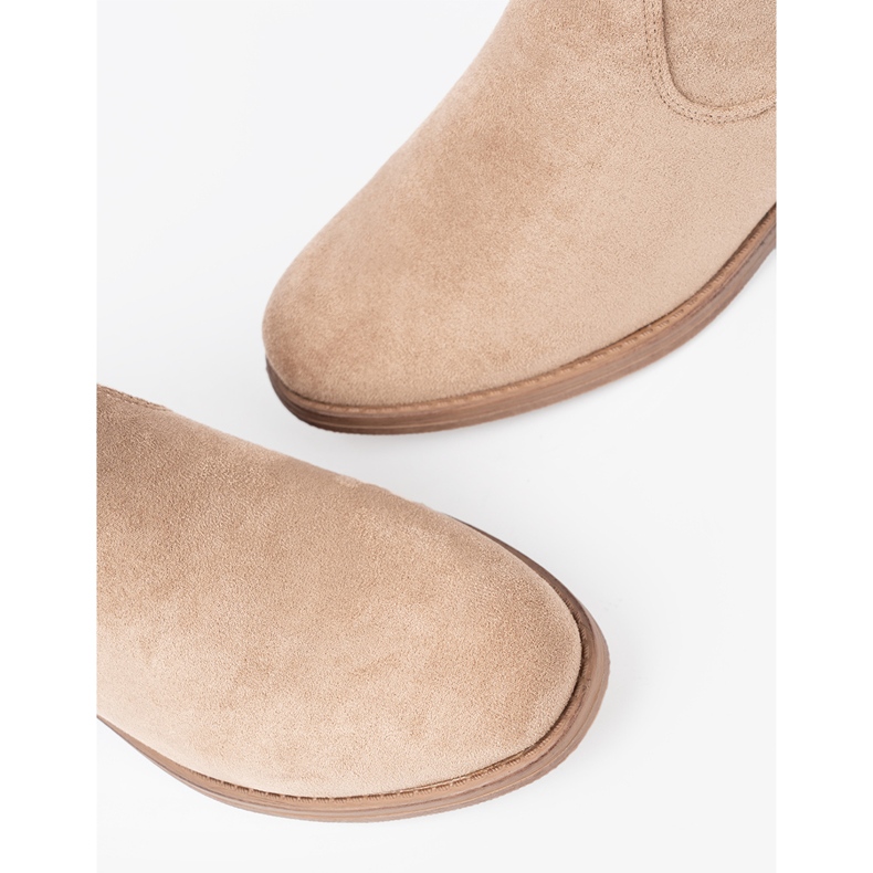 Shelvt Stivali beige con una tomaia increspata 1