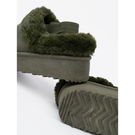 Shelvt Scarpe verdi scure e stivali da neve con pelliccia 1