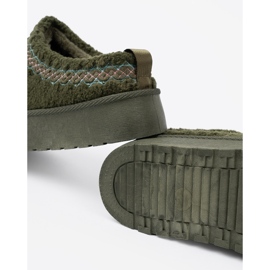 Shelvt Scarpe verde scuro e morbide a'la stivali da neve senza tallone 1