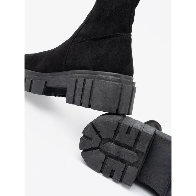 Stivaletti da donna Shelovet in camoscio nero 1