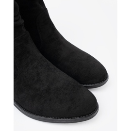 Shelvt Stivali neri classici con tomaia increspata nero 1