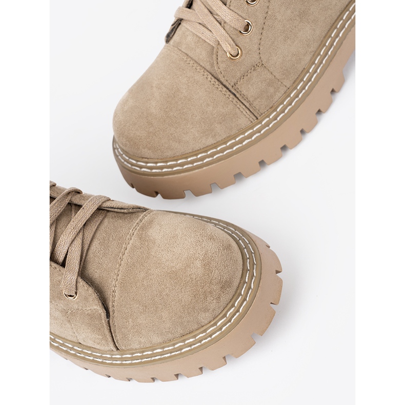 Shelvt Lavoratori beige con il cuore e una suola spessa 1